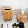 Caja para pañuelos de madera de sauce en ambiente