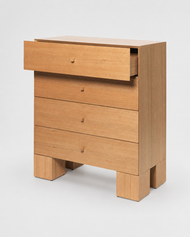 Cajonera Kuben 1x4 de roble natural en Matuta Home - imagen 6