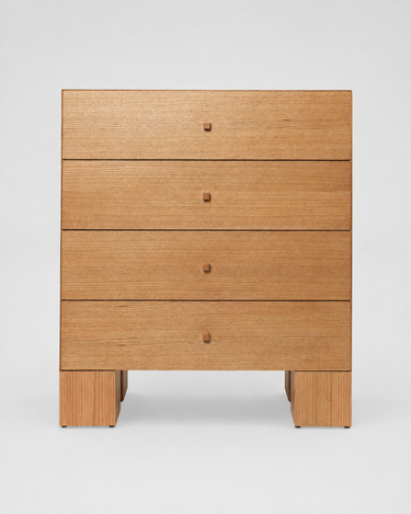 Cajonera Kuben 1x4 de roble natural en Matuta Home - imagen 3