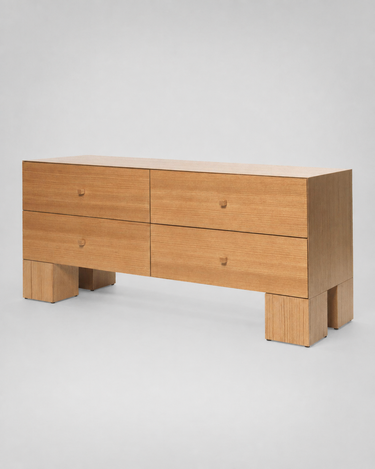 Cajonera Kuben de roble natural para almacenaje en Matuta Home - imagen 4