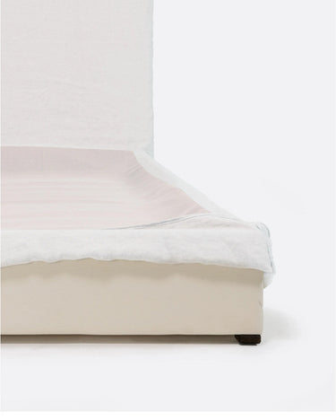 Funda para cama BEETHOVEN de lino blanco Dareels