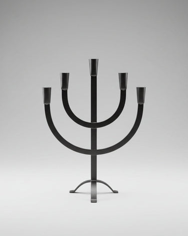 Candelabro vintage de hierro forjado