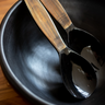 Caravane Souba serving utensils with natural horn handles
