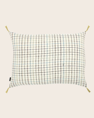 Funda de cojín Bajna Caravane diseño neige lac checks