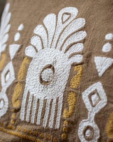 Funda de cojín Naya Ikat Caravane con estampado artesanal