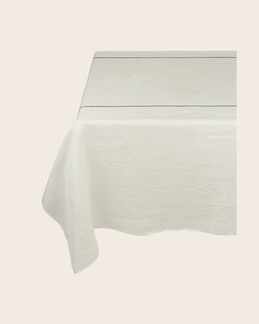 Mantel Noé de lino Caravane blanco nieve