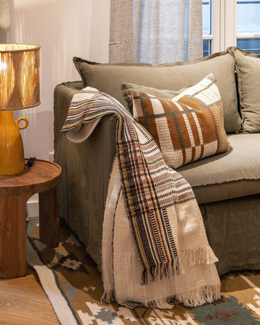 Plaid grande Banai de lino Caravane para sofá o cama