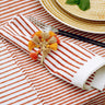 Set de 4 servilletas Aryo de algodón a rayas Caravane