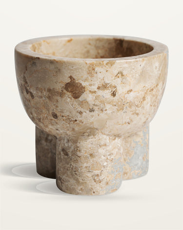Centro de mesa de mármol beige de Vical