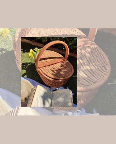 Cesta Caperucita de ratán en tamaño grande