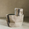 Cesta de tule natural de 35 × 35 cm, vista completa