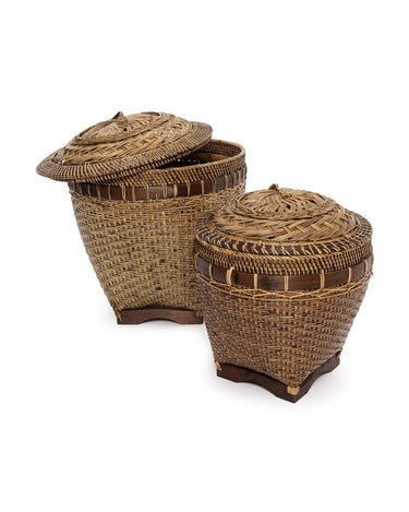 Panier Colonial avec couvercle vu de face