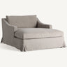 Chaise longue de lino gris de Vical