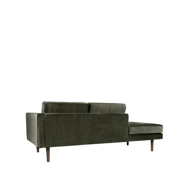Parte posterior de la chaise longue derecha verde hoja