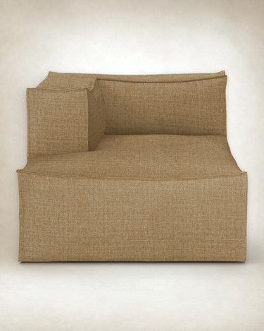 Chaise longue modular Catena S600 mostaza módulo izquierdo
