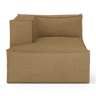 Chaise longue modular Catena S600 mostaza módulo izquierdo