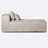 Chaise longue STROZZI 100x190 cm lino natural Dareels