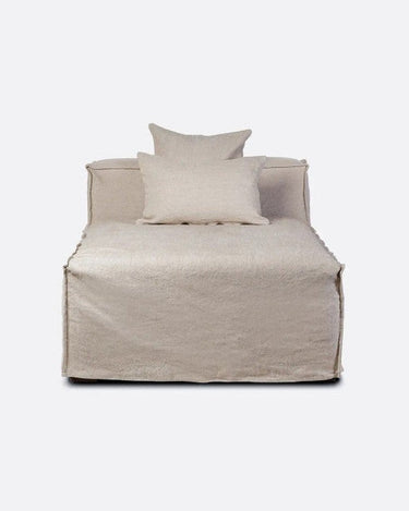 Chaise longue STROZZI Dareels detalle de lino natural