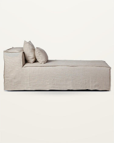 Chaise longue STROZZI 100x190 cm lino natural Dareels