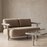 Banqueta Claude acero inoxidable pulido pana oliva Gabrielle Paris