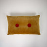 Elora yellow 30 x 50 cm decorative cushion with buttons