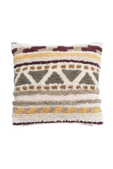 Cojín lavable de algodón multicolor de 40 × 40 cm