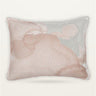 Small watercolor print linen cushion 30 x 40 cm by Le Monde Sauvage