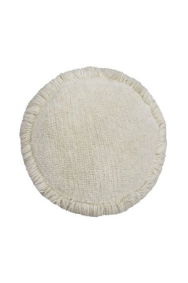 Cojín de suelo redondo lavable de algodón natural de 48 × 48 cm