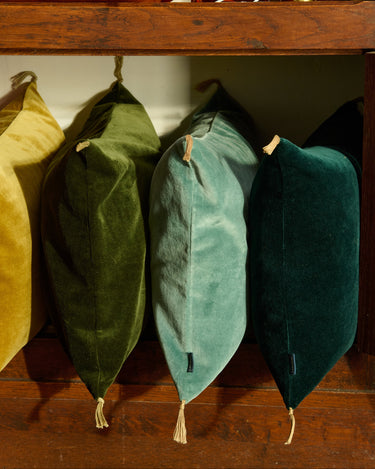 Funda cojín terciopelo lavado Caravane varios colores