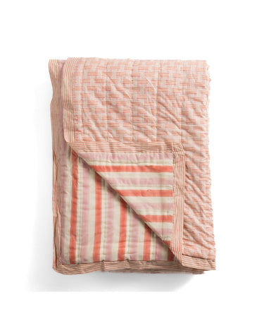 Colcha acolchada de algodón reversible Le Monde Sauvage