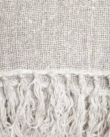 Colcha WRINKLES de lino blanco Dareels para dormitorio