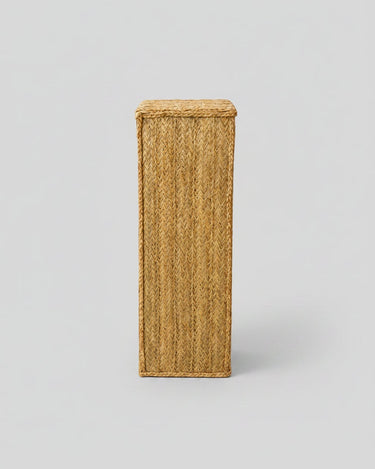Columna pedestal de esparto trenzado natural — vista principal