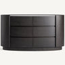Cómoda de madera contrachapada roble negro piedra sinterizada blanca de Vical