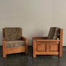 Conjunto de 2 sillones vintage brutalistas