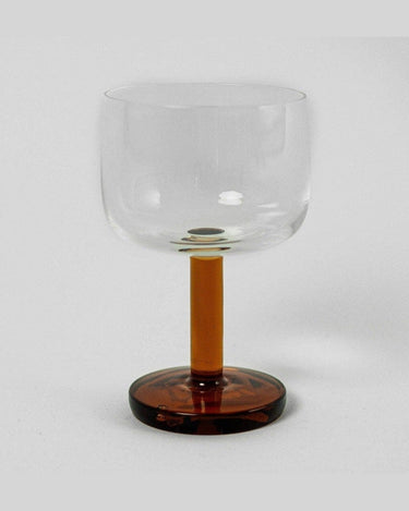 Amber crystal wine glass by Olsson & Jensen