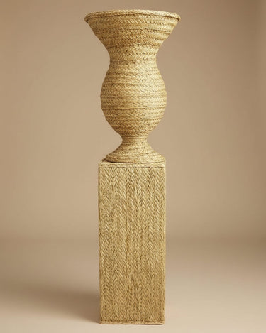Copa decorativa de esparto y forja — vista principal
