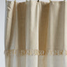 Cortina de algodón a rayas curry con flecos 140 x 280 cm Bonheur du Jour