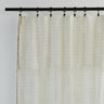 Cortina de algodón khadi a cuadros ecru y curry 140 x 280 cm Bonheur du Jour