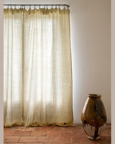 Rideaux bohèmes en coton dans des tons naturels