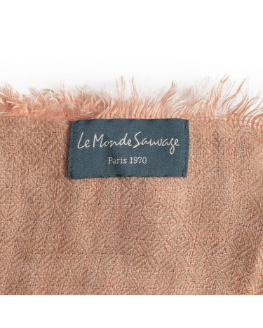 Light pink linen curtain, Chevron design by Le Monde Sauvage
