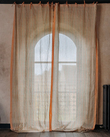 cortinas rayas naranjas