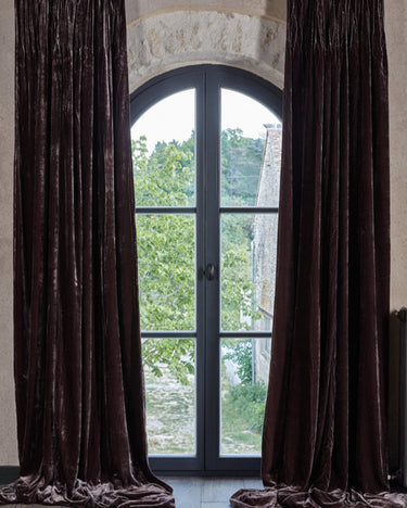 Cortinas terciopelo marrón