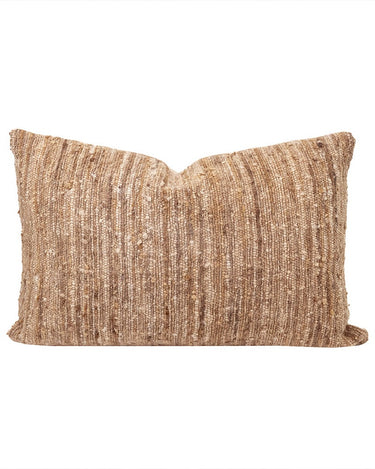 Cojin rectangular seda yute tono miel