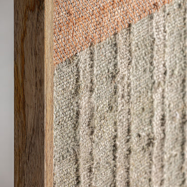 Cuadro de madera de mango algodón cáñamo marrón artesanal de Vical, imagen 4