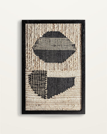 Cuadro de madera de mango yute algodón negro de Vical