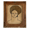 Cuadro de figura femenina pintado a mano de Tine K Home