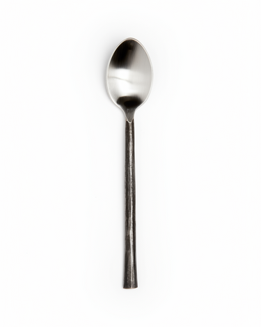 Elegante Cuchara de Té Odin, Plata y Negro, Acero Inoxidable