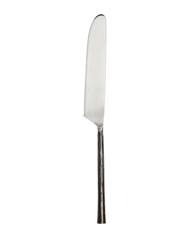 Cuchillo de acero inoxidable plata y negro para cubertería