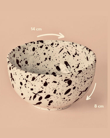 Bol en céramique noir et blanc pour la table