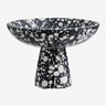 Cuenco terrazzo negro blanco con base Nordal